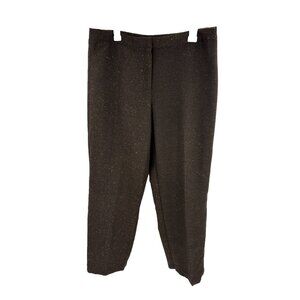 Sag Harbor Womens Wool Blend Dress Pants Brown Speckled Petite 12P